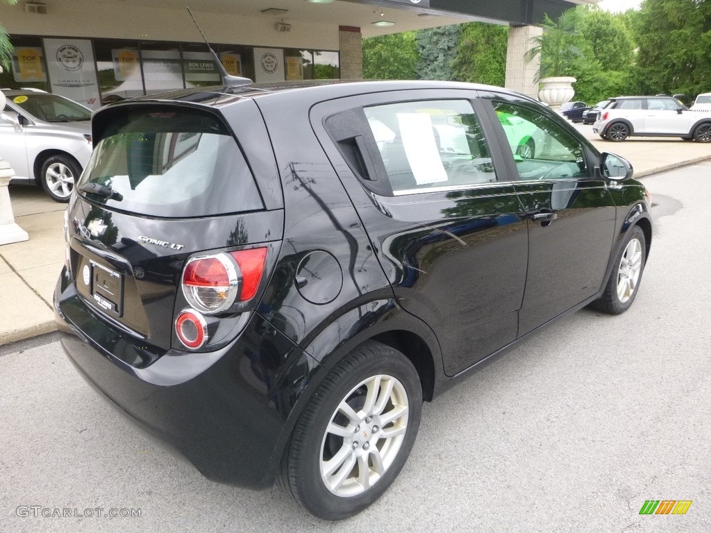 2012 Sonic LT Hatch - Black / Jet Black/Brick photo #2