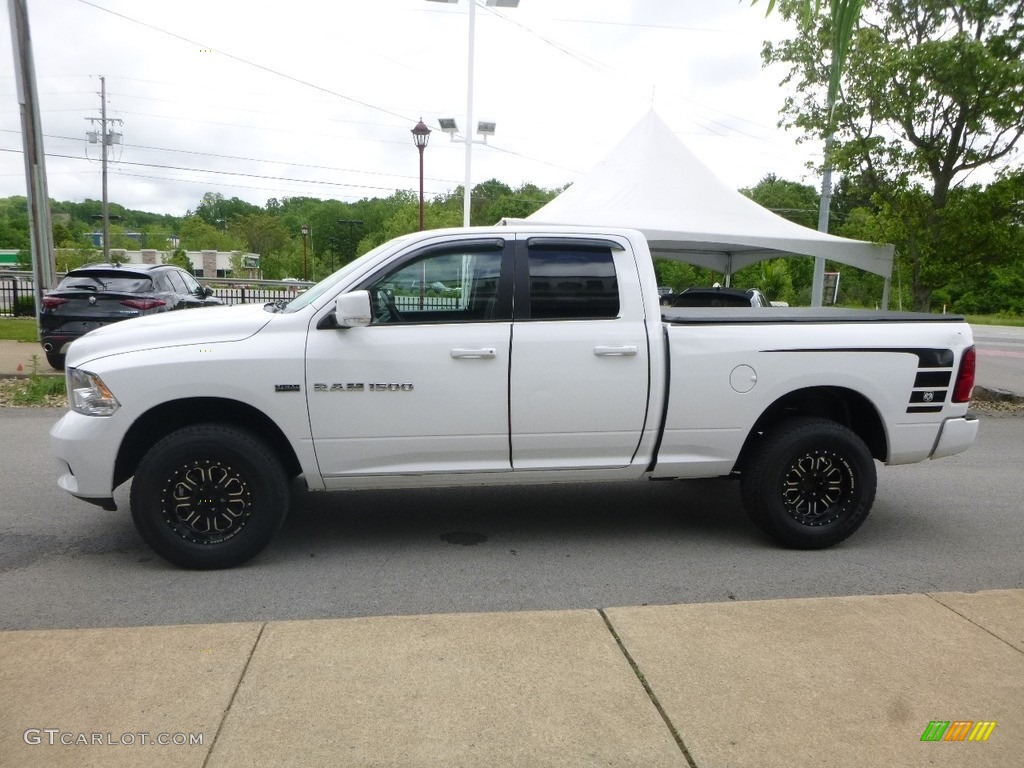 2012 Ram 1500 Sport Quad Cab 4x4 - Bright White / Dark Slate Gray photo #7