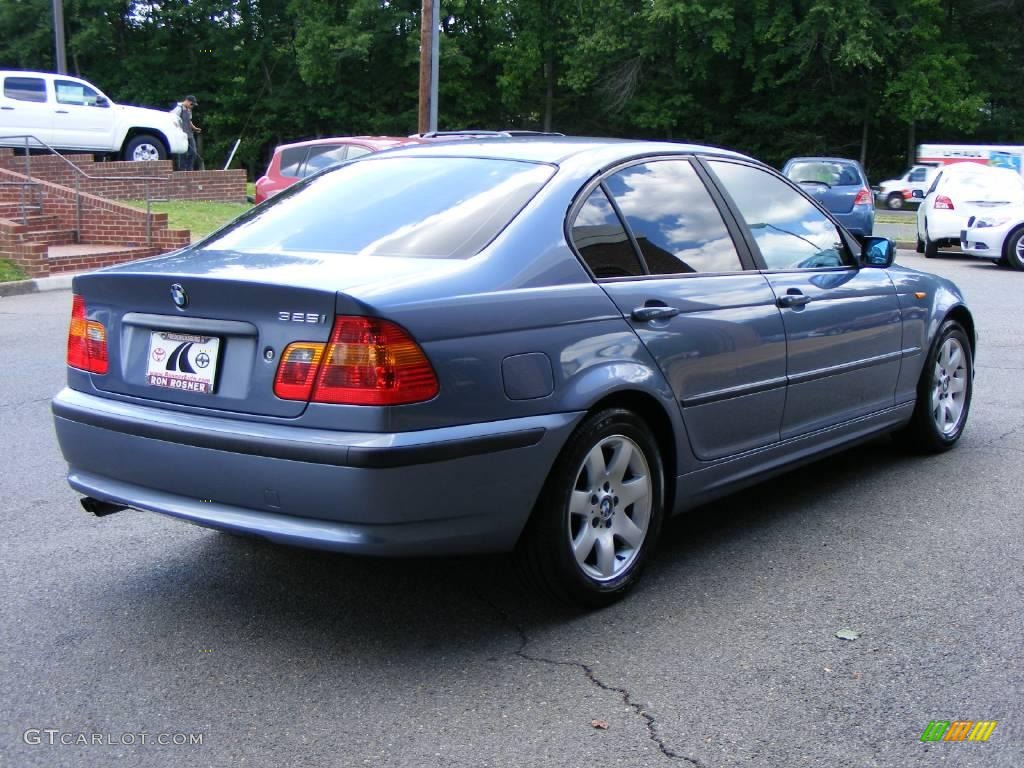 2002 3 Series 325i Sedan - Steel Blue Metallic / Black photo #3
