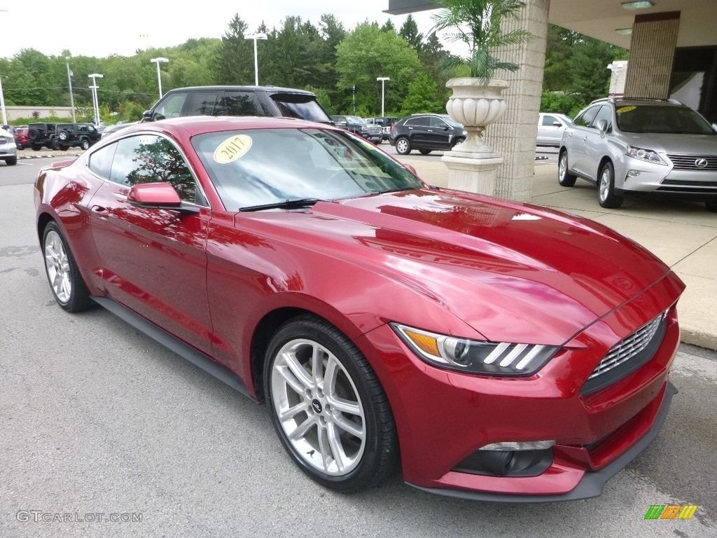 Ruby Red 2017 Ford Mustang EcoBoost Premium Coupe Exterior Photo #127350501