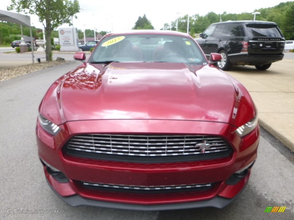 2017 Mustang EcoBoost Premium Coupe - Ruby Red / Red Line photo #4