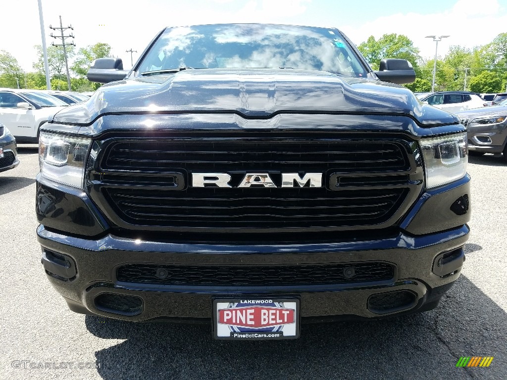 2019 1500 Big Horn Quad Cab 4x4 - Diamond Black Crystal Pearl / Black photo #2