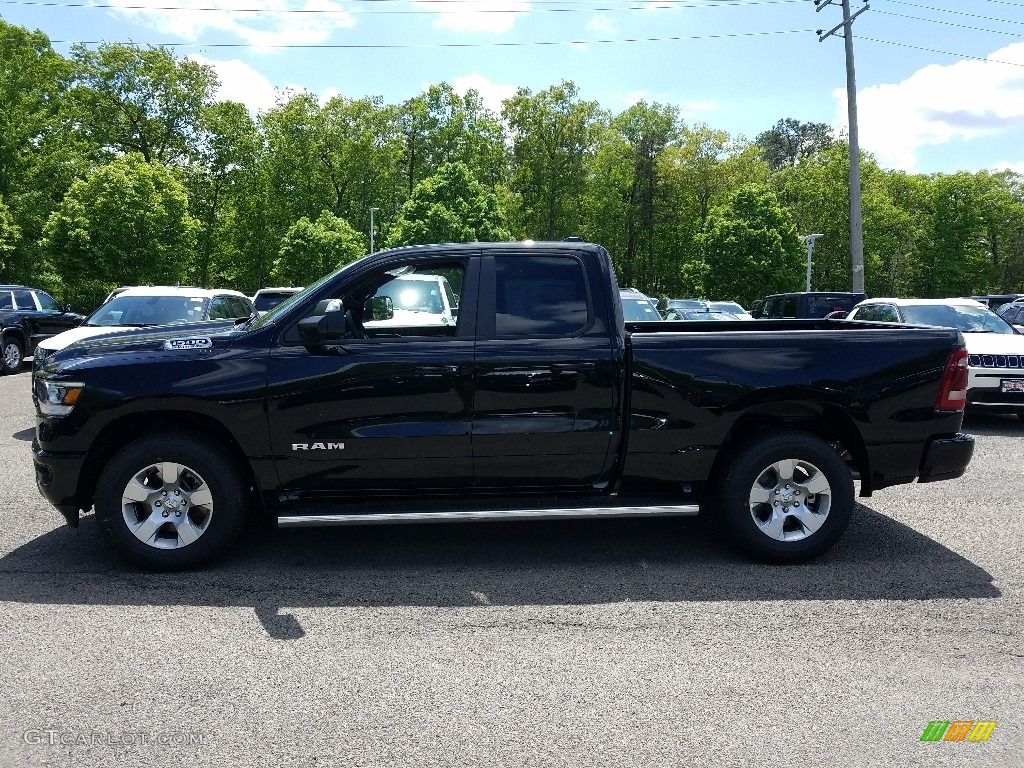 2019 1500 Big Horn Quad Cab 4x4 - Diamond Black Crystal Pearl / Black photo #3