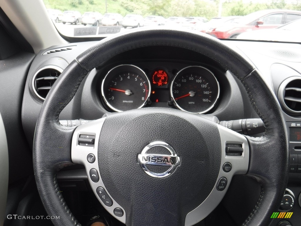2010 Rogue SL AWD - Phantom White / Black photo #20