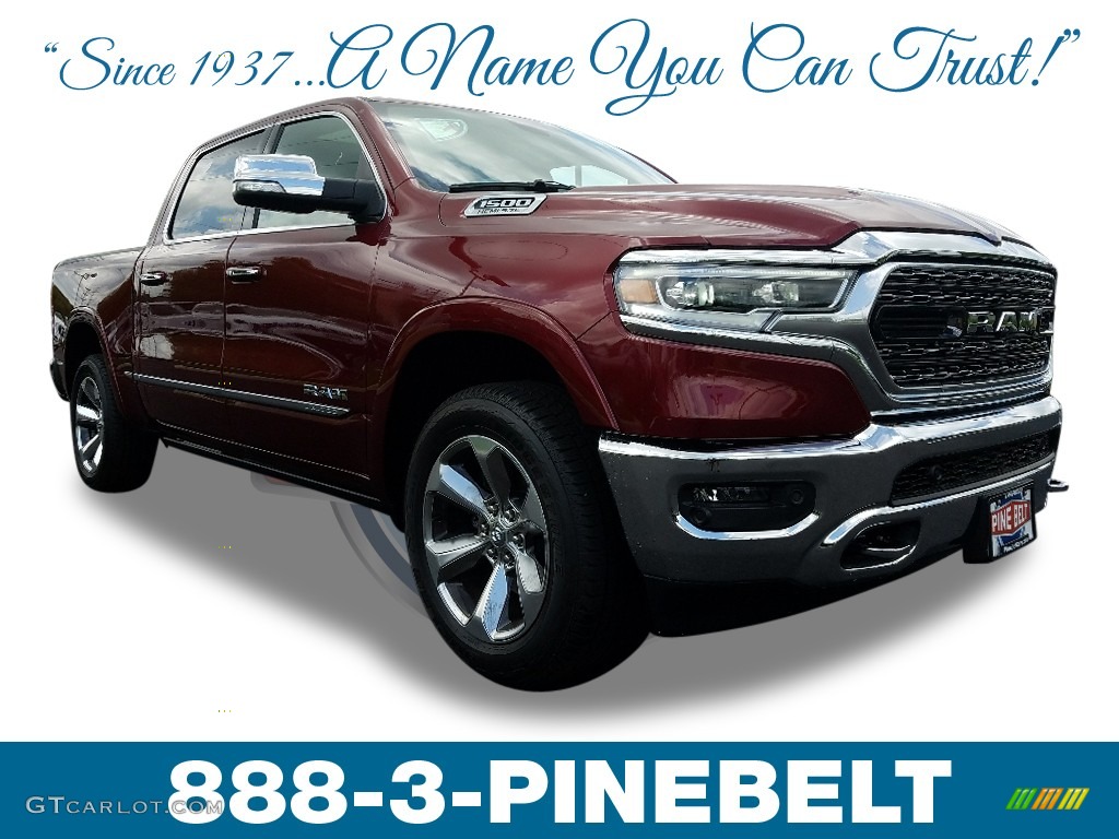 2019 1500 Limited Crew Cab 4x4 - Delmonico Red Pearl / Black photo #1