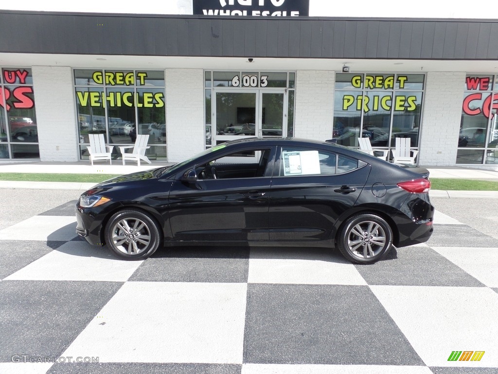 2018 Elantra Value Edition - Phantom Black / Black photo #1