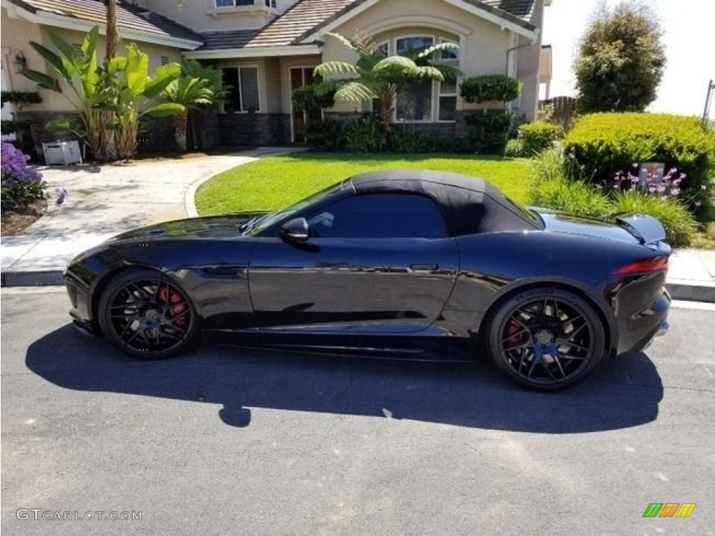 2016 F-TYPE R Convertible - Ultimate Black Metallic / Jet photo #7