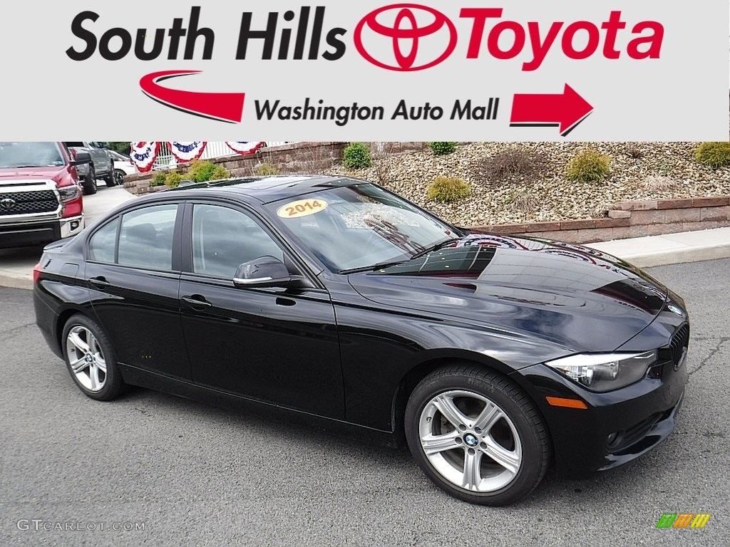 2014 3 Series 320i xDrive Sedan - Black Sapphire Metallic / Black photo #1