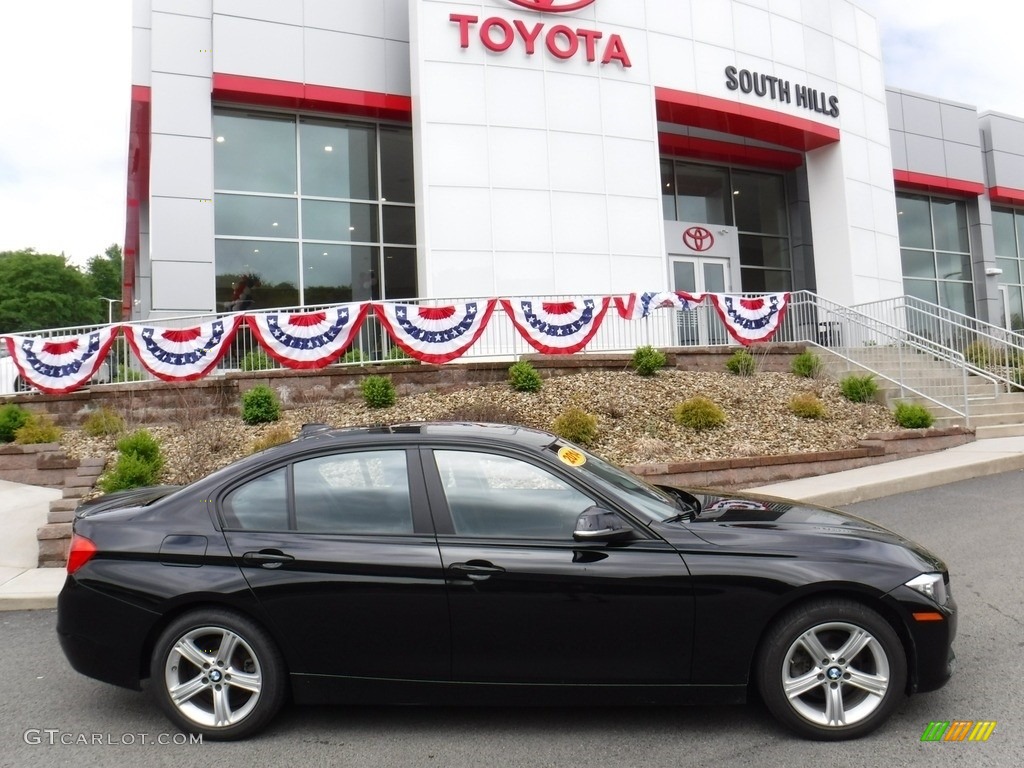 2014 3 Series 320i xDrive Sedan - Black Sapphire Metallic / Black photo #2