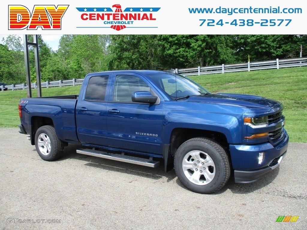 2018 Silverado 1500 LT Double Cab 4x4 - Deep Ocean Blue Metallic / Jet Black photo #1