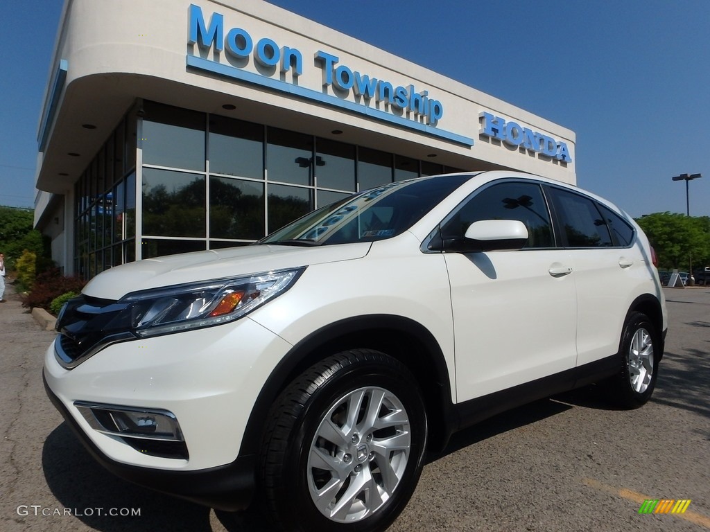 2015 CR-V EX - White Diamond Pearl / Beige photo #1