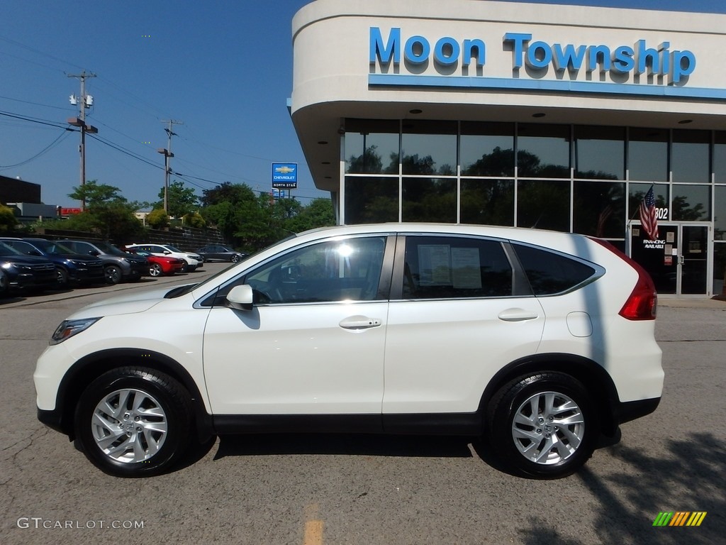 2015 CR-V EX - White Diamond Pearl / Beige photo #2