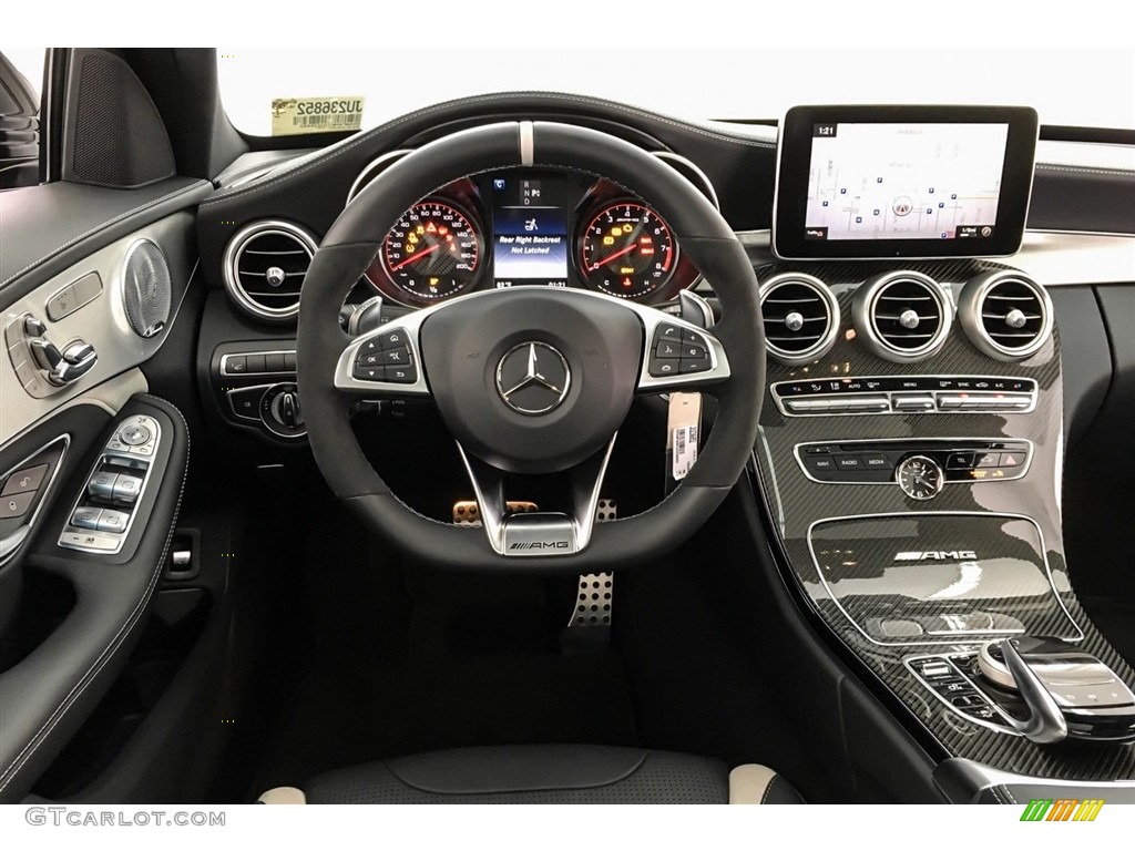 2018 Mercedes-Benz C 63 S AMG Sedan Black Steering Wheel Photo #127364971