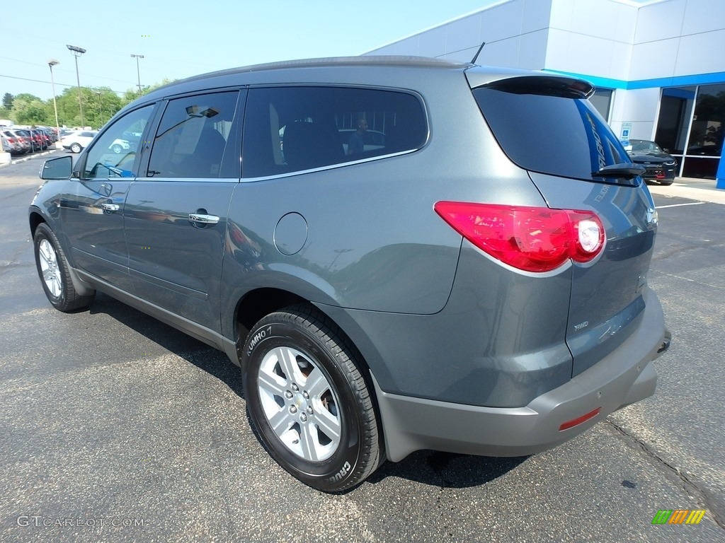 2011 Traverse LT AWD - Steel Green Metallic / Ebony/Ebony photo #4