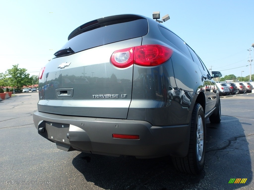 2011 Traverse LT AWD - Steel Green Metallic / Ebony/Ebony photo #8