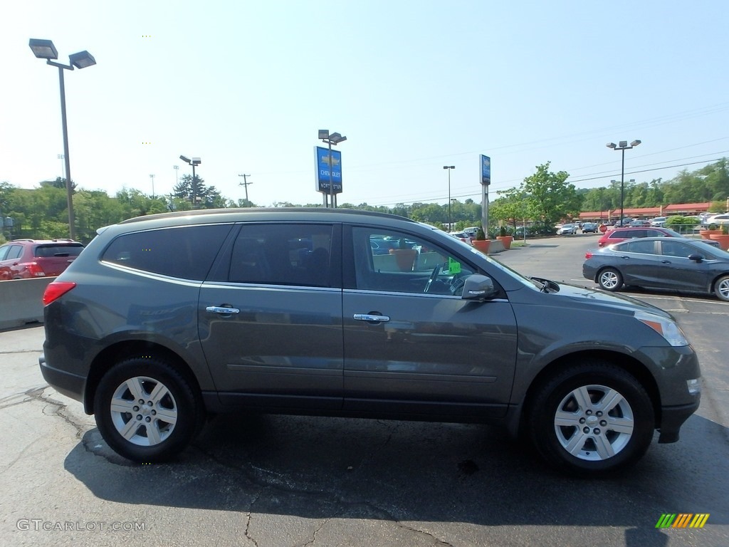 2011 Traverse LT AWD - Steel Green Metallic / Ebony/Ebony photo #10