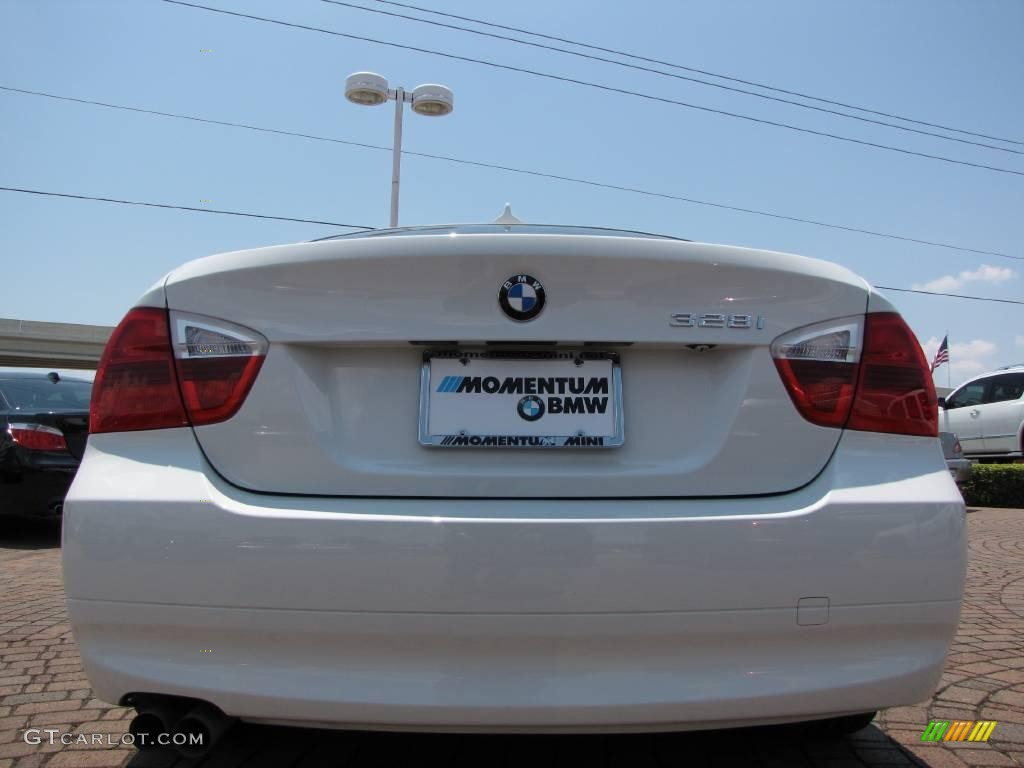 2007 3 Series 328i Sedan - Alpine White / Beige photo #4
