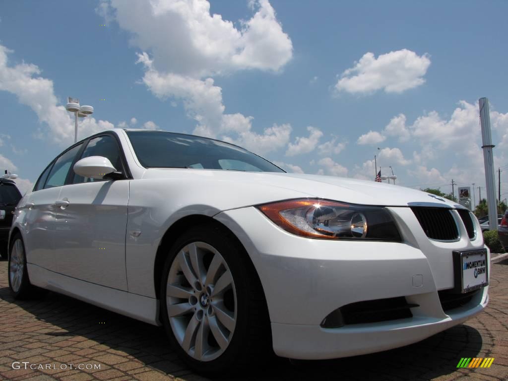 2007 3 Series 328i Sedan - Alpine White / Beige photo #7