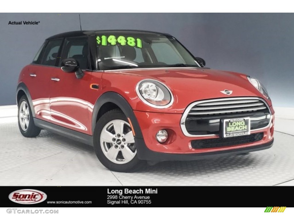 2015 Cooper Hardtop 4 Door - Blazing Red Metallic / Carbon Black photo #1