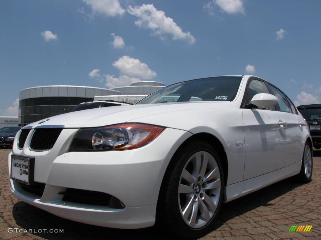 2007 3 Series 328i Sedan - Alpine White / Beige photo #9
