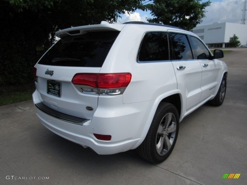 2014 Grand Cherokee Overland - Bright White / Overland Nepal Jeep Brown Light Frost photo #7