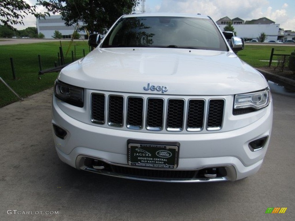 2014 Grand Cherokee Overland - Bright White / Overland Nepal Jeep Brown Light Frost photo #9