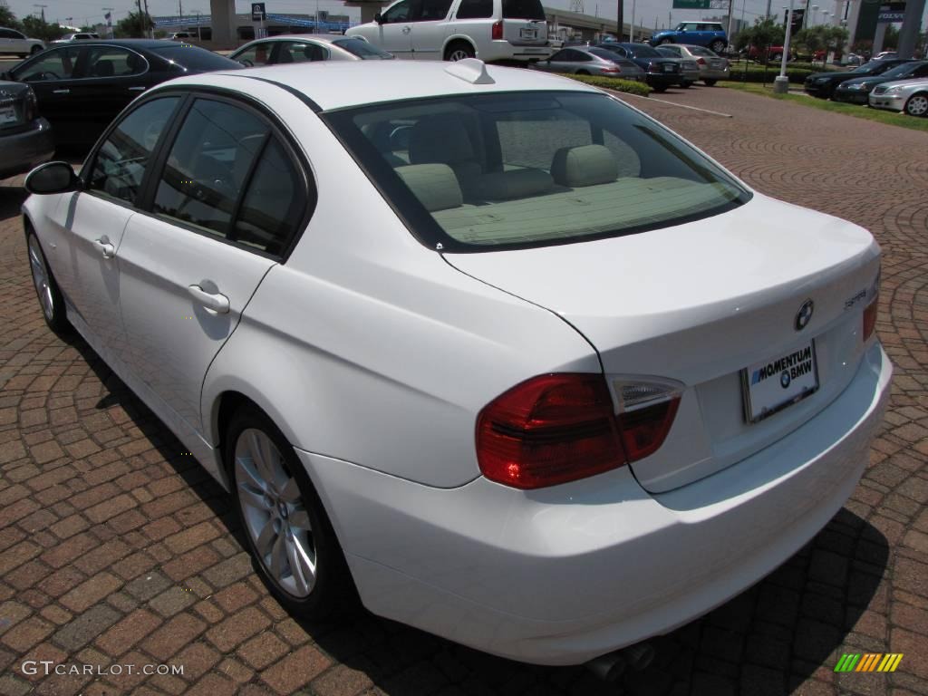 2007 3 Series 328i Sedan - Alpine White / Beige photo #11