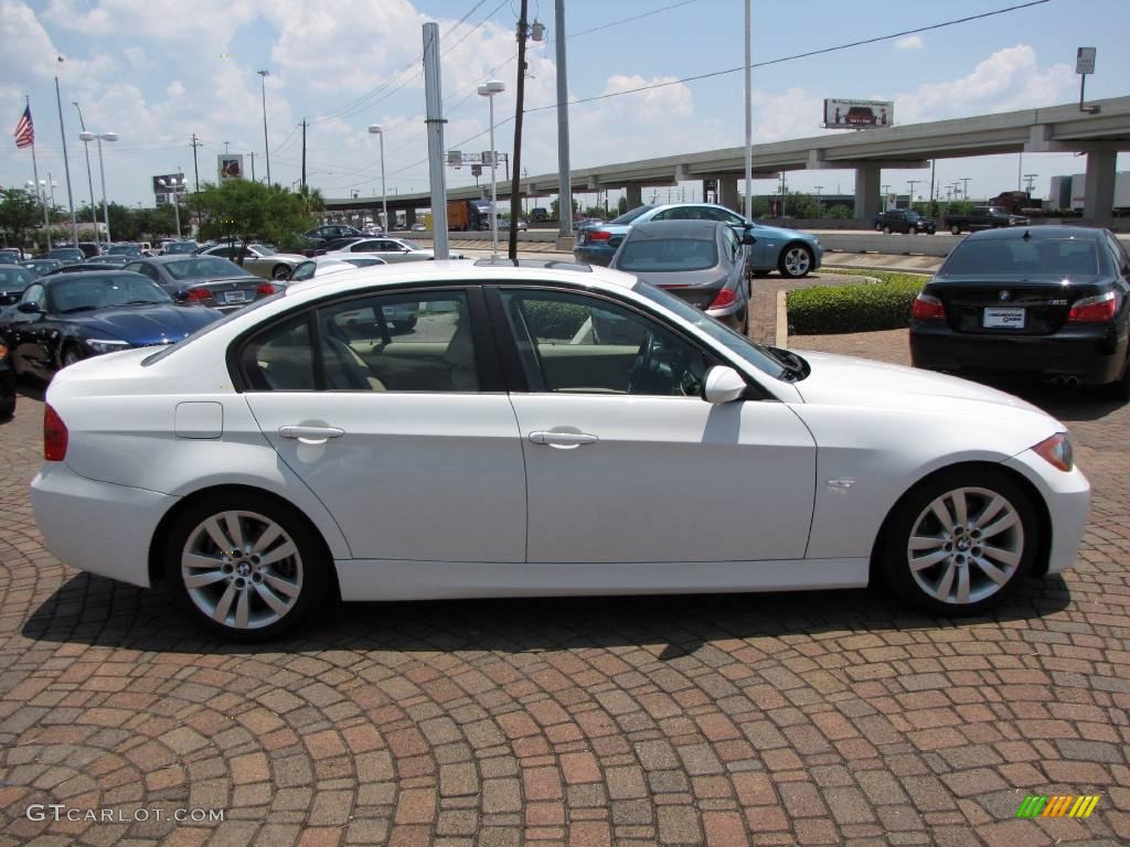 2007 3 Series 328i Sedan - Alpine White / Beige photo #14