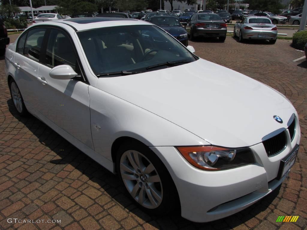 2007 3 Series 328i Sedan - Alpine White / Beige photo #15