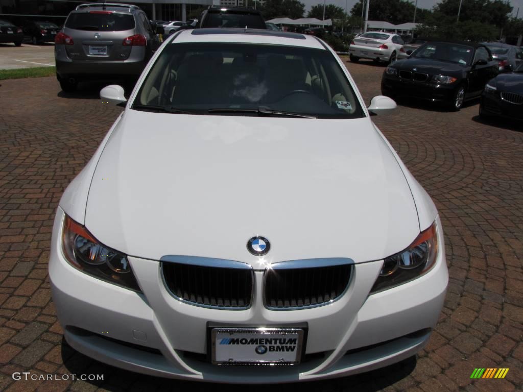 2007 3 Series 328i Sedan - Alpine White / Beige photo #16