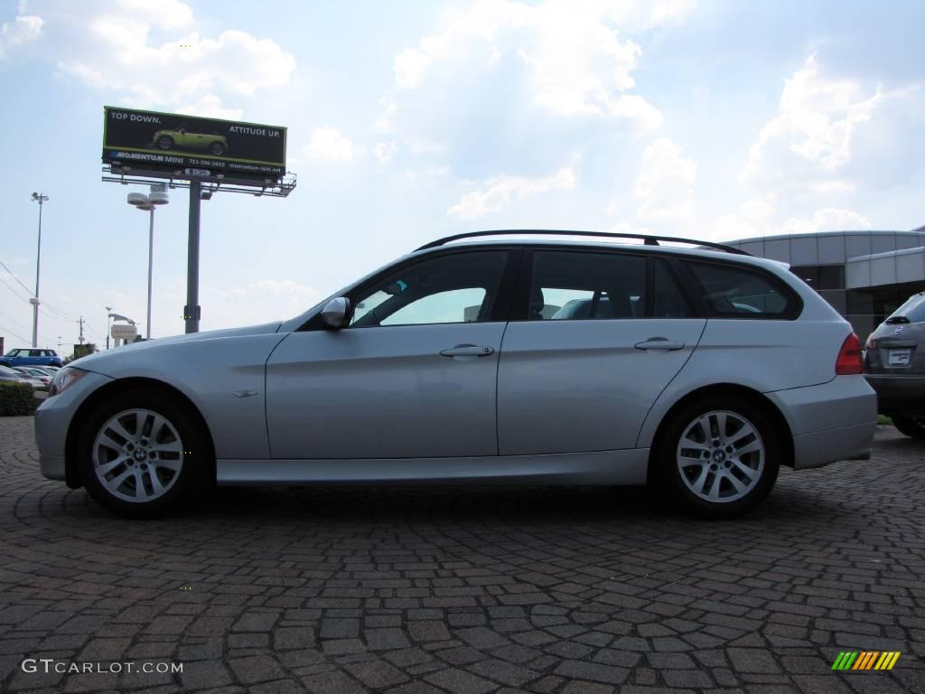 2007 3 Series 328xi Wagon - Titanium Silver Metallic / Black photo #2