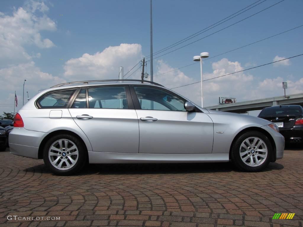 2007 3 Series 328xi Wagon - Titanium Silver Metallic / Black photo #6