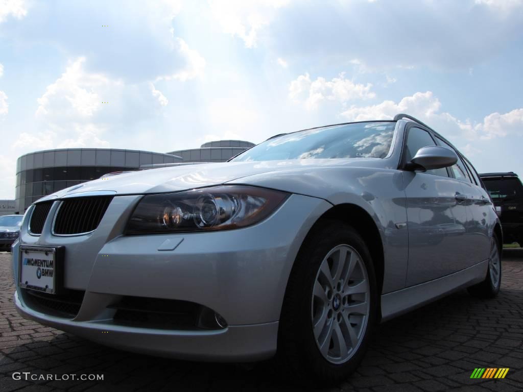2007 3 Series 328xi Wagon - Titanium Silver Metallic / Black photo #9