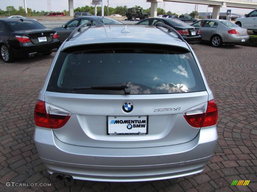 2007 3 Series 328xi Wagon - Titanium Silver Metallic / Black photo #12