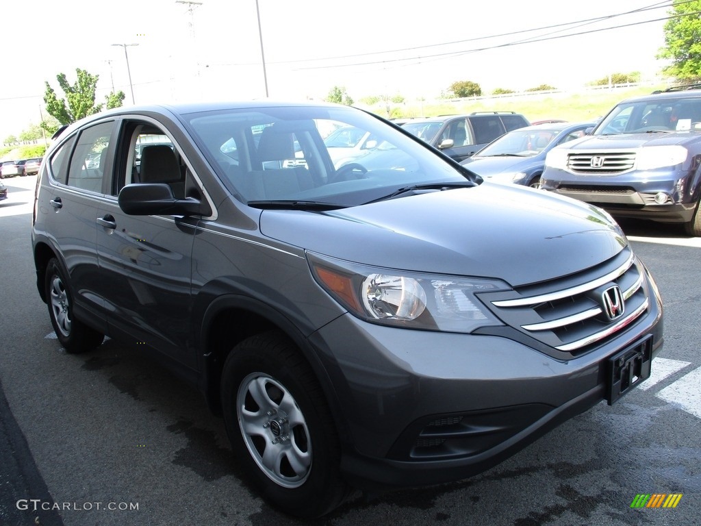 2012 CR-V LX 4WD - Polished Metal Metallic / Gray photo #7