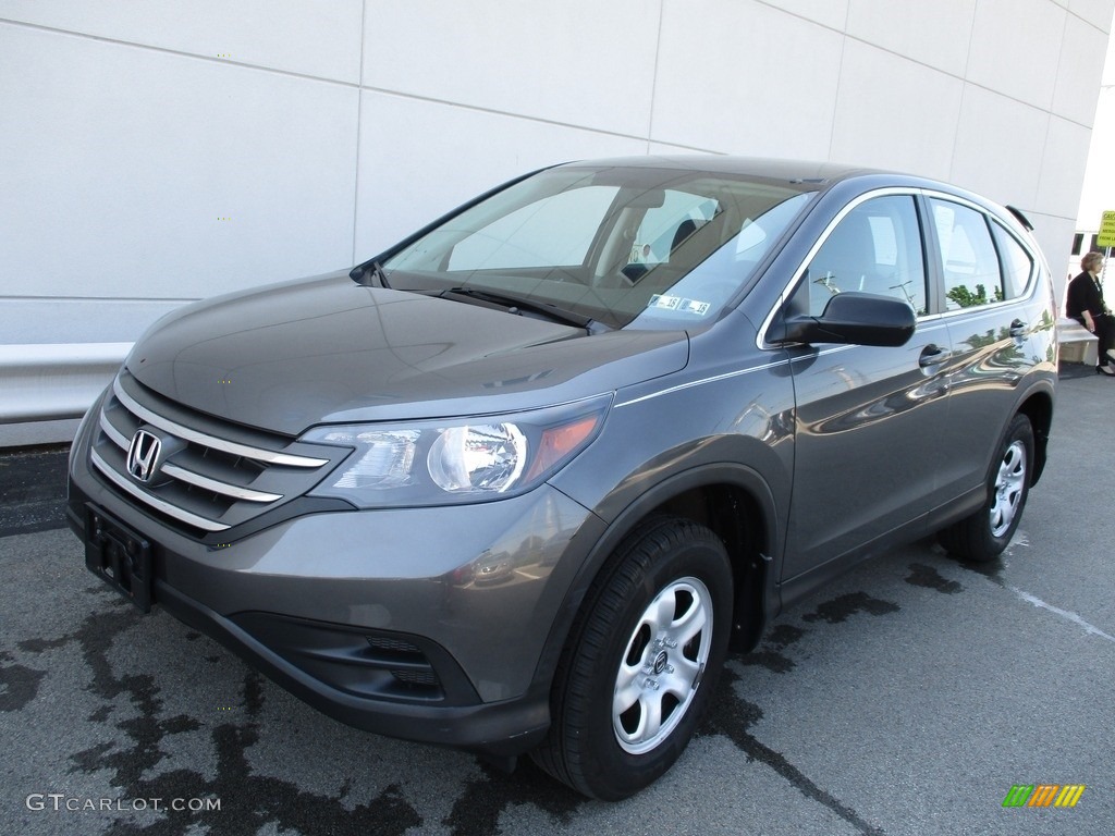 2012 CR-V LX 4WD - Polished Metal Metallic / Gray photo #9