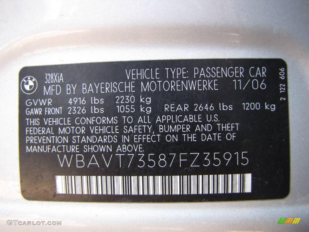 2007 3 Series 328xi Wagon - Titanium Silver Metallic / Black photo #32