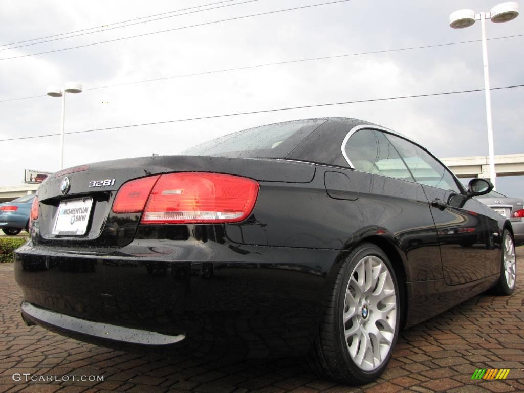 2007 3 Series 328i Convertible - Jet Black / Cream Beige photo #5