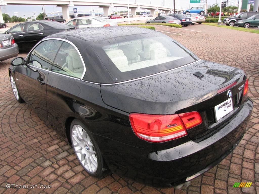 2007 3 Series 328i Convertible - Jet Black / Cream Beige photo #11