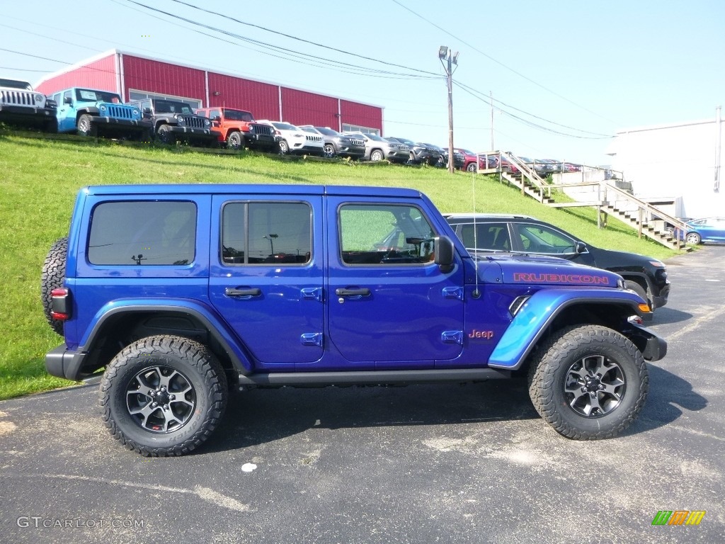 Ocean Blue Metallic 2018 Jeep Wrangler Unlimited Rubicon 4x4 Exterior Photo #127377211