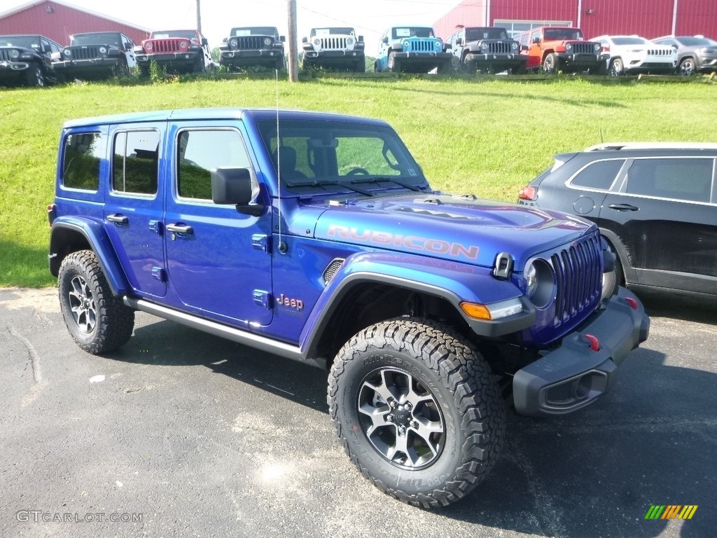 Ocean Blue Metallic 2018 Jeep Wrangler Unlimited Rubicon 4x4 Exterior Photo #127377220