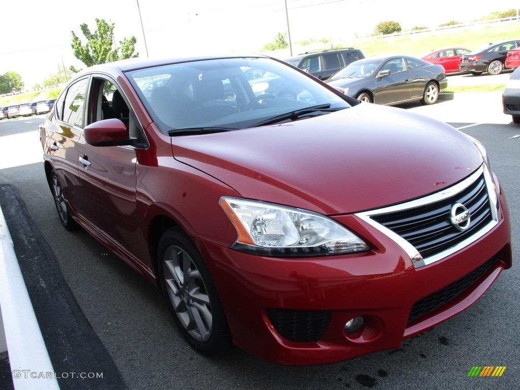 2013 Sentra SV - Red Brick / Charcoal photo #7