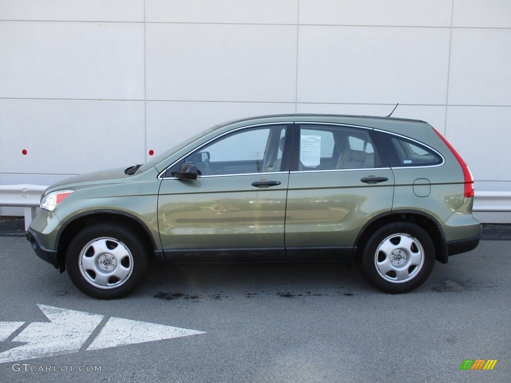 2009 CR-V LX 4WD - Green Tea Metallic / Ivory photo #2