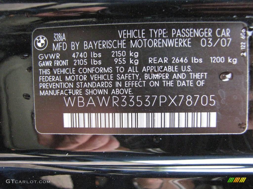 2007 3 Series 328i Convertible - Jet Black / Cream Beige photo #29