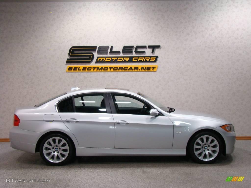 2007 3 Series 335xi Sedan - Titanium Silver Metallic / Black photo #4