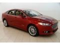 2014 Ruby Red Ford Fusion Hybrid SE  photo #1