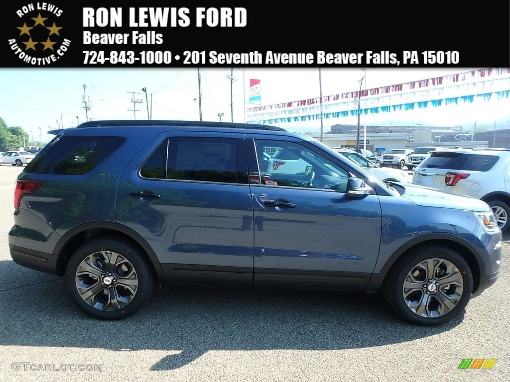 2018 Explorer Sport 4WD - Blue Metallic / Ebony Black photo #1