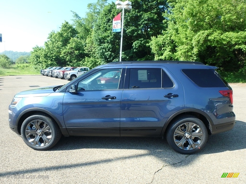 2018 Explorer Sport 4WD - Blue Metallic / Ebony Black photo #6