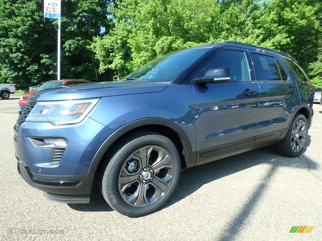 2018 Explorer Sport 4WD - Blue Metallic / Ebony Black photo #7