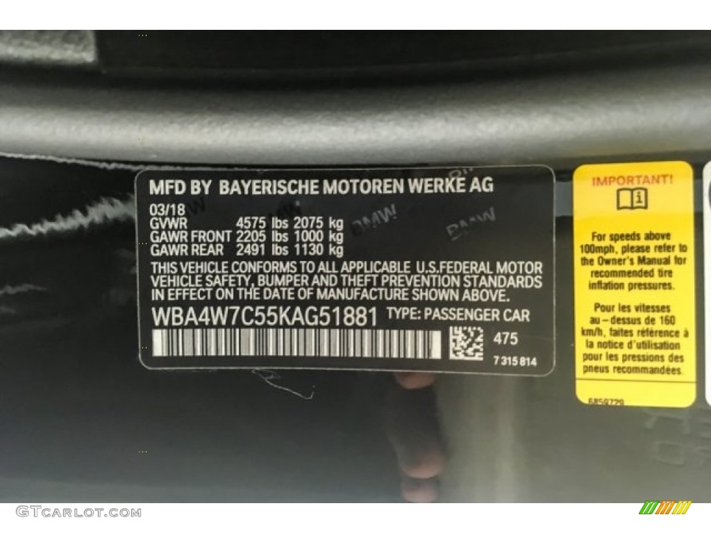 2019 4 Series 440i Coupe - Black Sapphire Metallic / Black photo #11